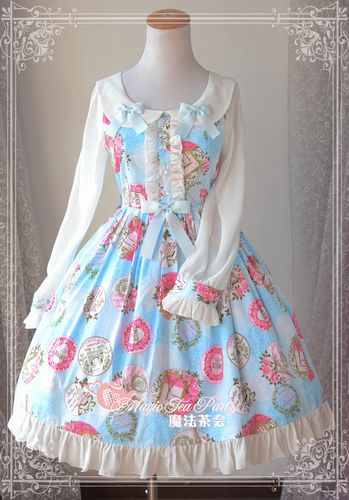 Sweet Cotten Paris Garden Magic Tea Party Lolita OP Dress