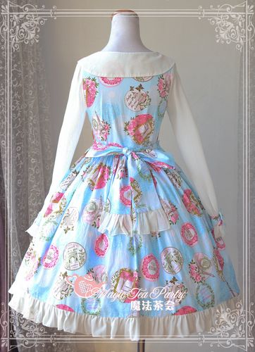 Sweet Cotten Paris Garden Magic Tea Party Lolita OP Dress