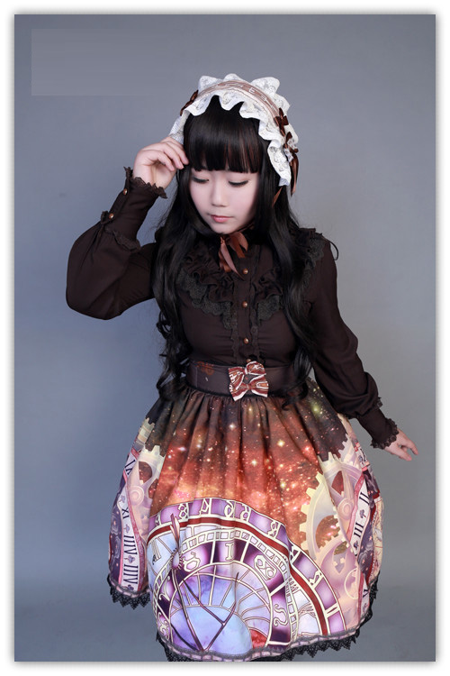 Souffle Song Prague Astronomical Clock High-Rise Lolita Skirt SK