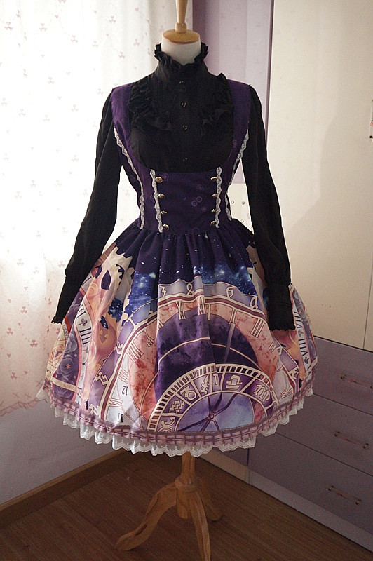 Souffle Song Prague Astronomical Clock High-Rise Lolita Skirt SK