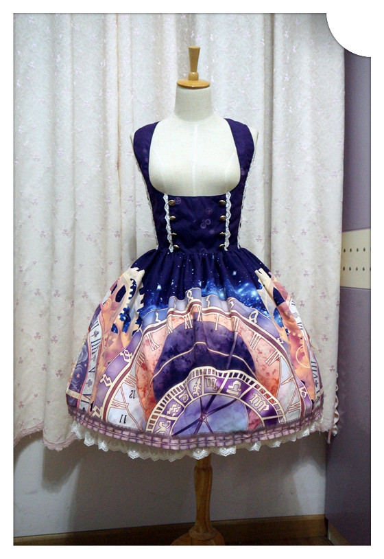 Souffle Song Prague Astronomical Clock High-Rise Lolita Skirt SK