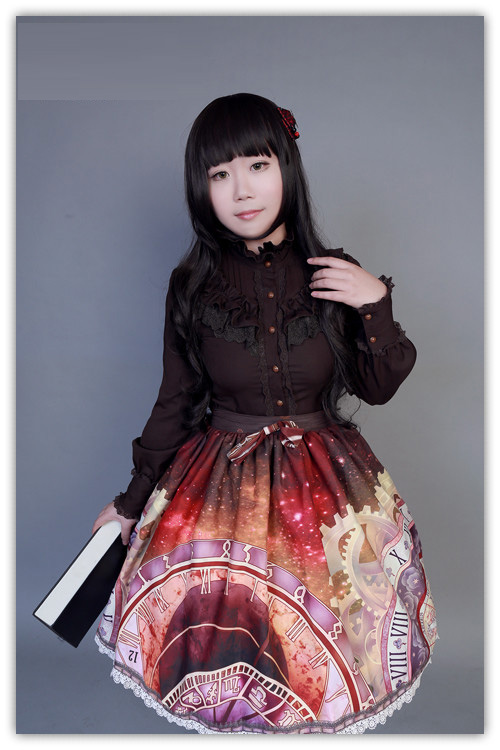 Souffle Song Prague Astronomical Clock Lolita Skirt SK