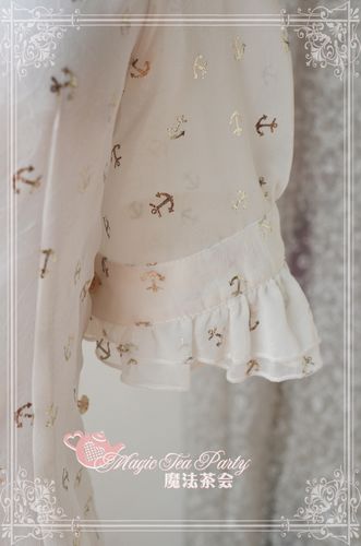 The Anchor Of The Sea Chiffon Dark Streaks Gilding Magic Tea Party Lolita Shirt