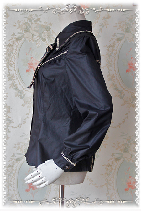 Striped Cotton Long Sleeves Infanta Lolita Blouse