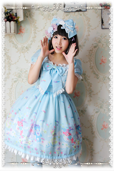 Sleeping Bear Infanta Chiffon Lolita OP Dress