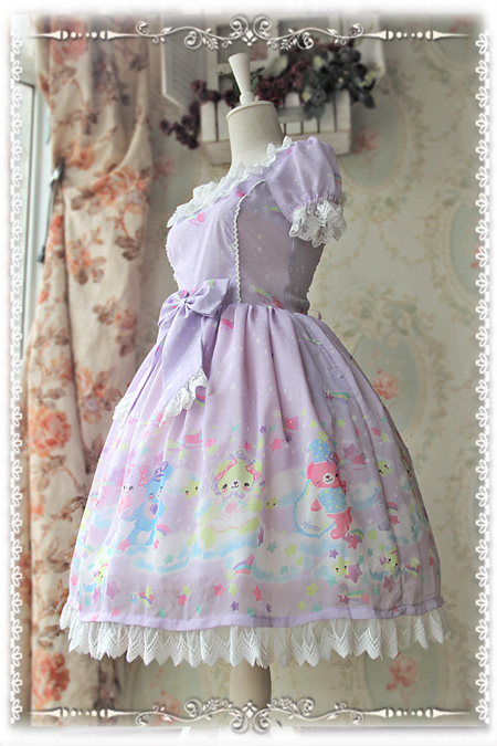 Sleeping Bear Infanta Chiffon Lolita OP Dress