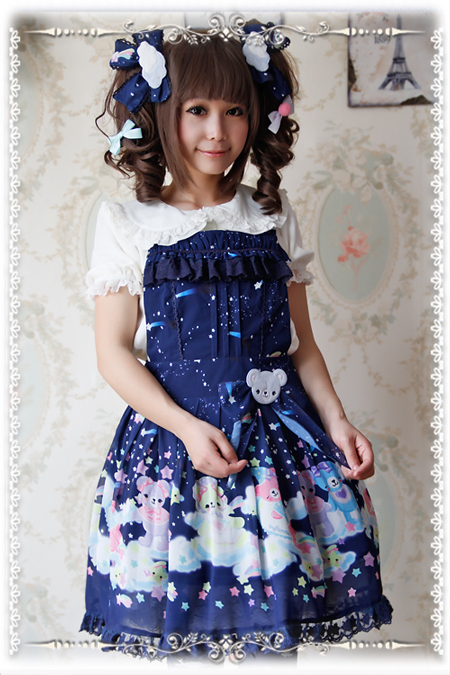 Sleeping Bear Infanta Chiffon Lolita Salopette