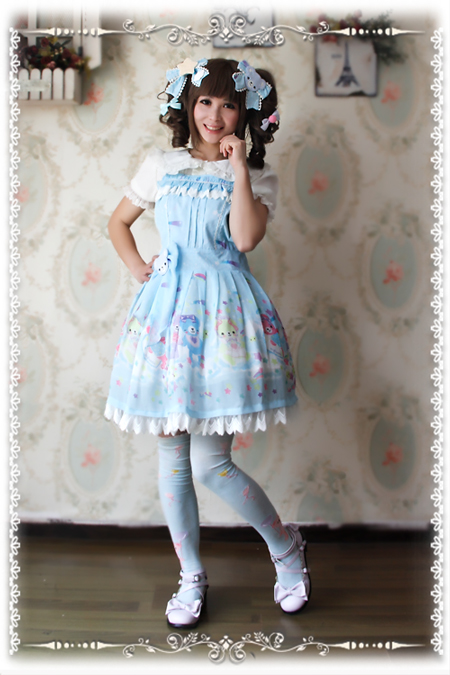 Sleeping Bear Infanta Chiffon Lolita Salopette