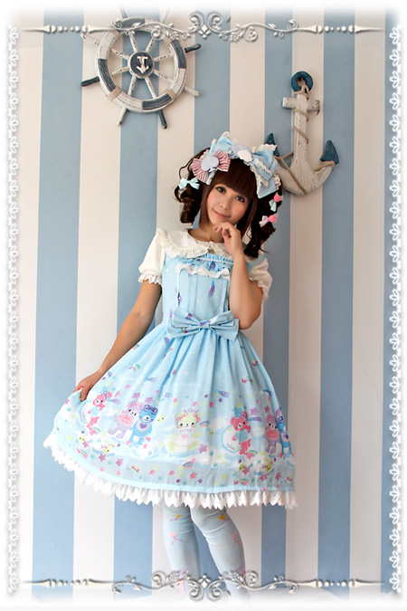 Sleeping Bear Infanta Chiffon Lolita Jumper Dress