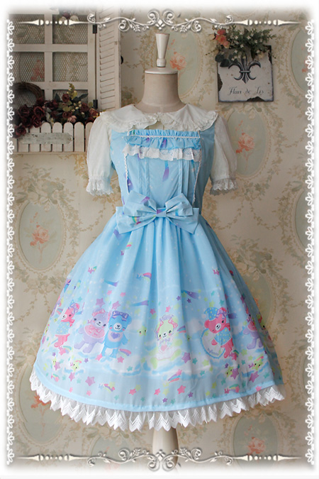 Sleeping Bear Infanta Chiffon Lolita Jumper Dress