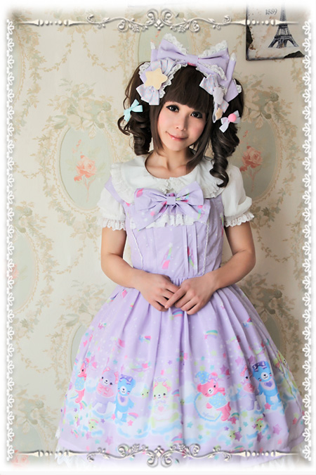 Sleeping Bear Infanta Chiffon Lolita Jumper Dress