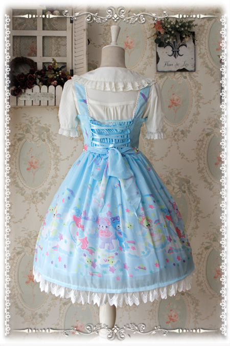 Sleeping Bear Infanta Chiffon Lolita Jumper Dress