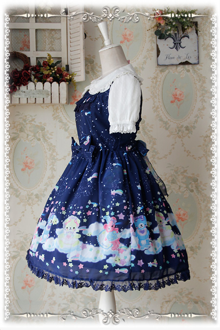 Sleeping Bear Infanta Chiffon Lolita Jumper Dress