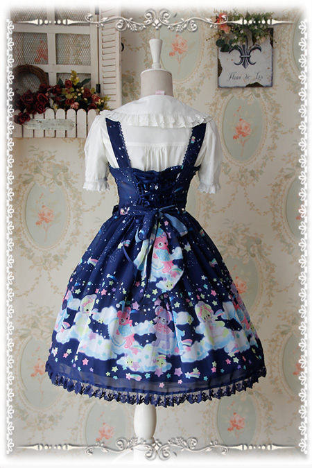 Sleeping Bear Infanta Chiffon Lolita Jumper Dress