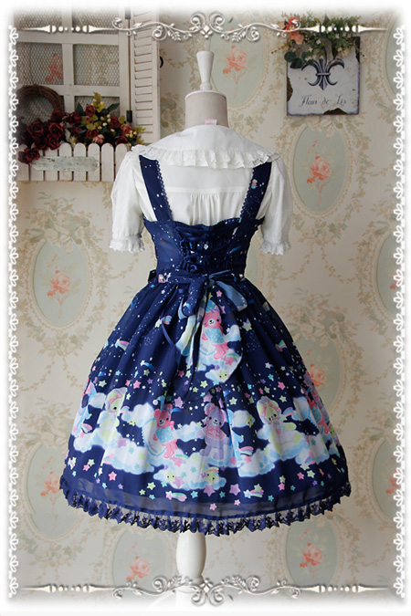 Sleeping Bear Infanta Chiffon Lolita Jumper Dress
