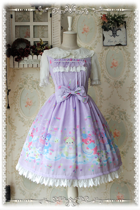 Sleeping Bear Infanta Chiffon Lolita Jumper Dress