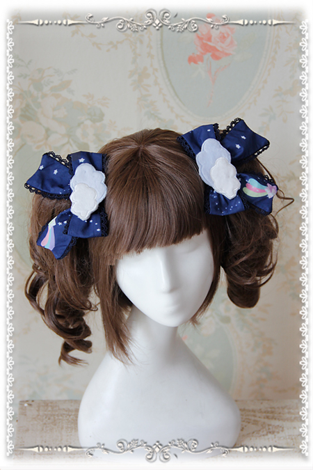 Sleeping Bear Embroidery Infanta Lolita Hairpin