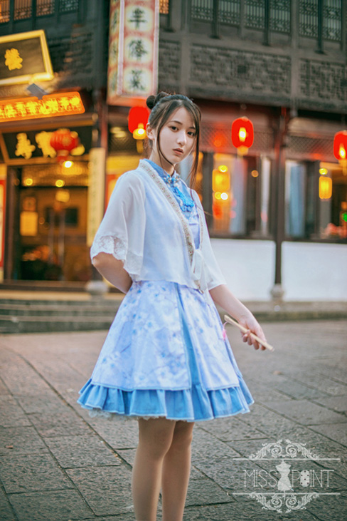 Sakura Poem Qi Miss Point Lolita Jumper Dress