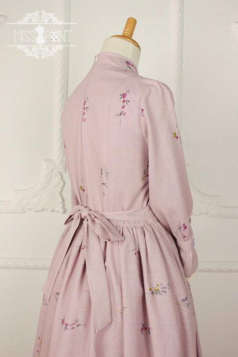 Spring Garden Stand Collar Qi Miss Point Lolita Long OP Dress