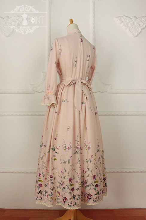 Spring Garden Stand Collar Qi Miss Point Lolita Long OP Dress