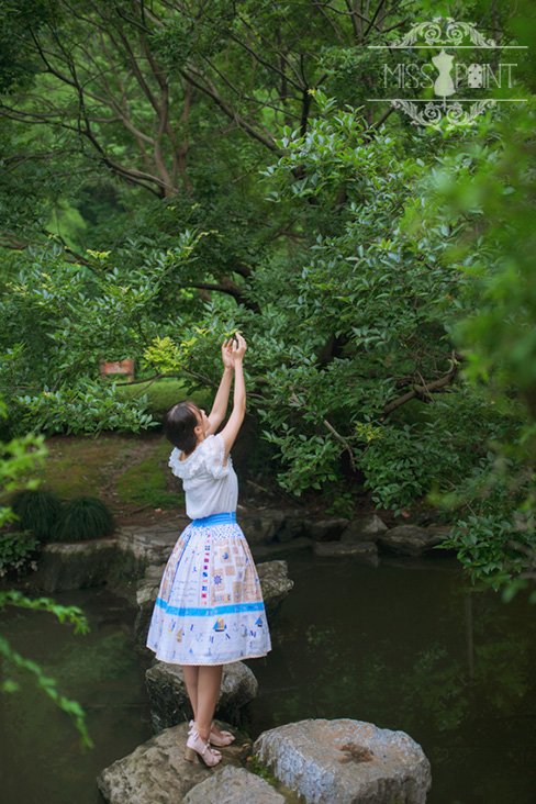 Sailor Style Sweet Vintage Miss Point Lolita Skirt