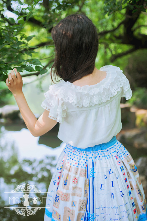Sailor Style Sweet Vintage Miss Point Lolita Skirt