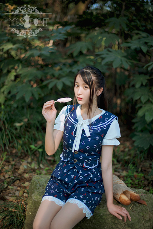 Sailor Style Miss Point Lolita Vest + Bloomers Set