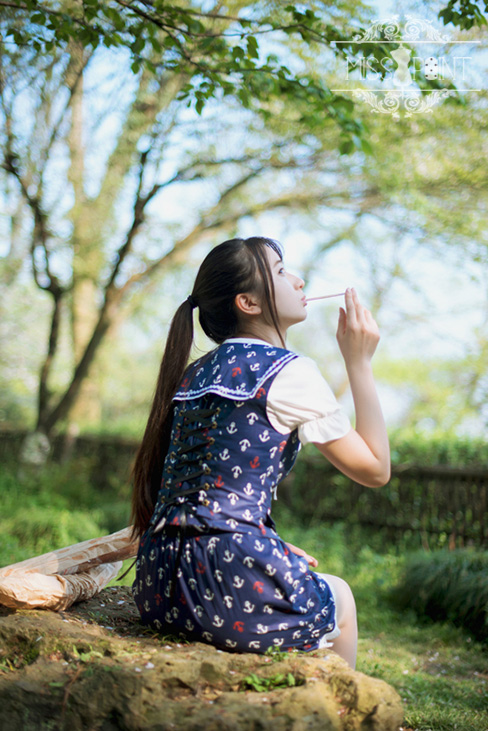 Sailor Style Miss Point Lolita Vest + Bloomers Set