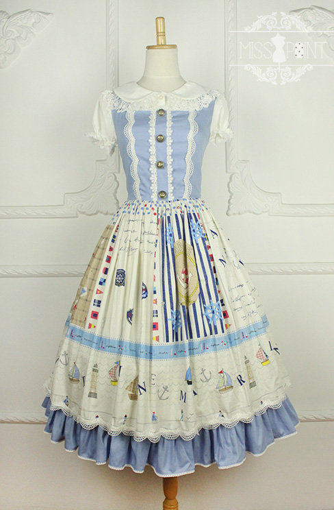 Sailor Style Miss Point Sweet Lolita Jumper Dress