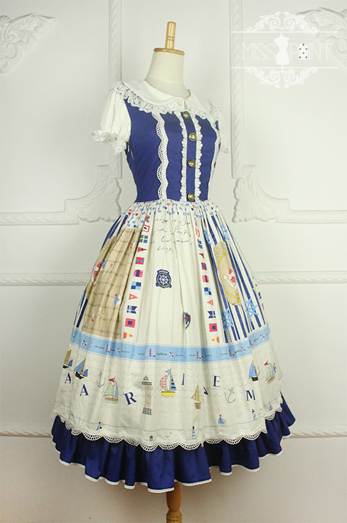 Sailor Style Miss Point Sweet Lolita Jumper Dress