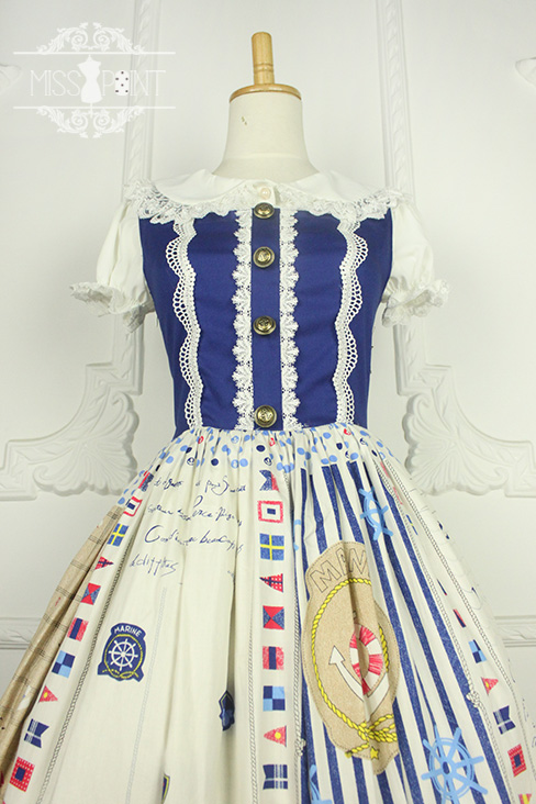 Sailor Style Miss Point Sweet Lolita Jumper Dress