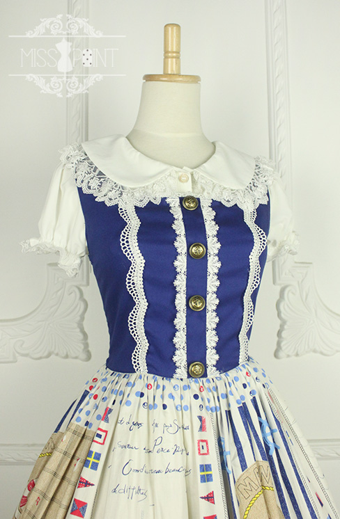 Sailor Style Miss Point Sweet Lolita Jumper Dress