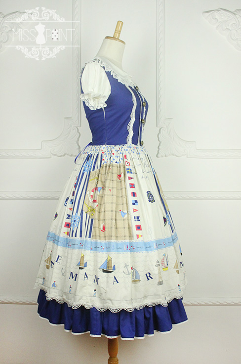 Sailor Style Miss Point Sweet Lolita Jumper Dress