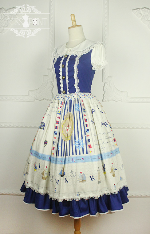 Sailor Style Miss Point Sweet Lolita Jumper Dress