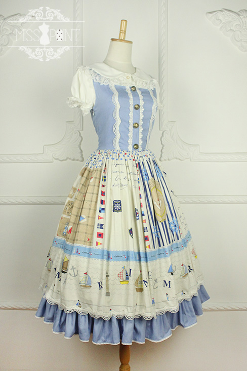 Sailor Style Miss Point Sweet Lolita Jumper Dress