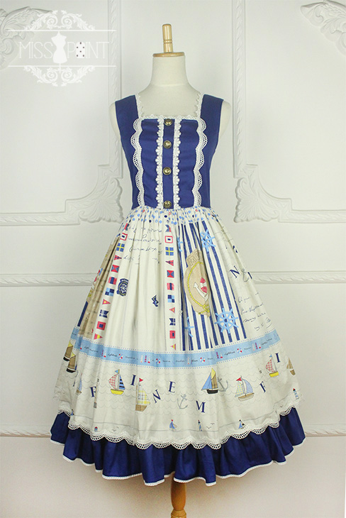 Sailor Style Miss Point Sweet Lolita Jumper Dress