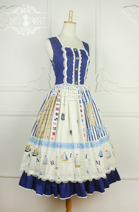 Sailor Style Miss Point Sweet Lolita Jumper Dress