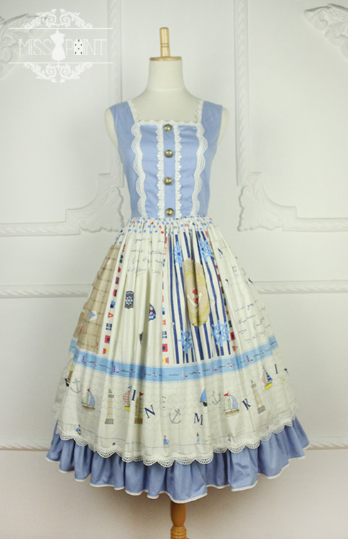 Sailor Style Miss Point Sweet Lolita Jumper Dress