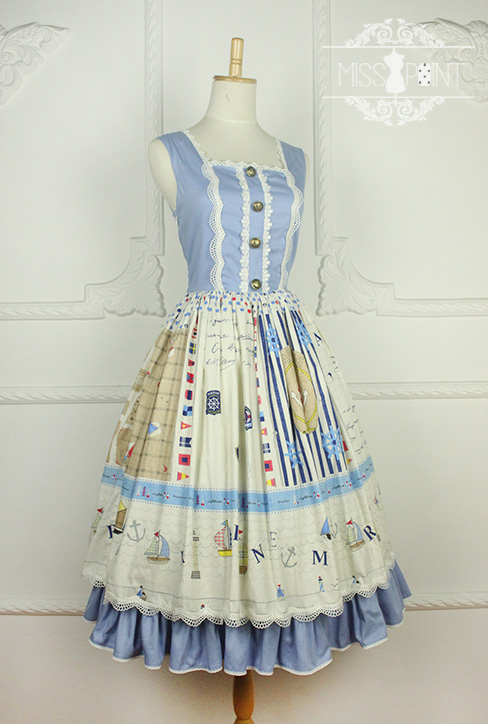 Sailor Style Miss Point Sweet Lolita Jumper Dress