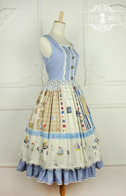 Sailor Style Miss Point Sweet Lolita Jumper Dress