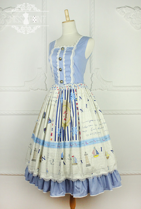 Sailor Style Miss Point Sweet Lolita Jumper Dress