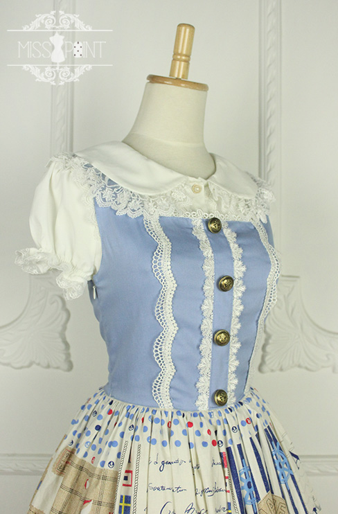 Sailor Style Miss Point Sweet Lolita Jumper Dress