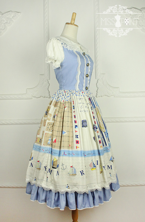 Sailor Style Miss Point Sweet Lolita Jumper Dress