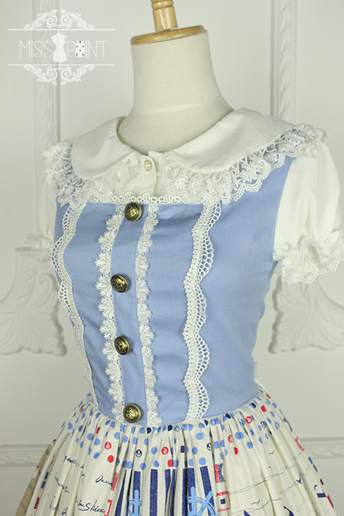 Sailor Style Miss Point Sweet Lolita Jumper Dress