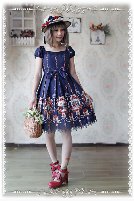 Pretear Short Sleeves Infanta Lolita Mini OP Dress