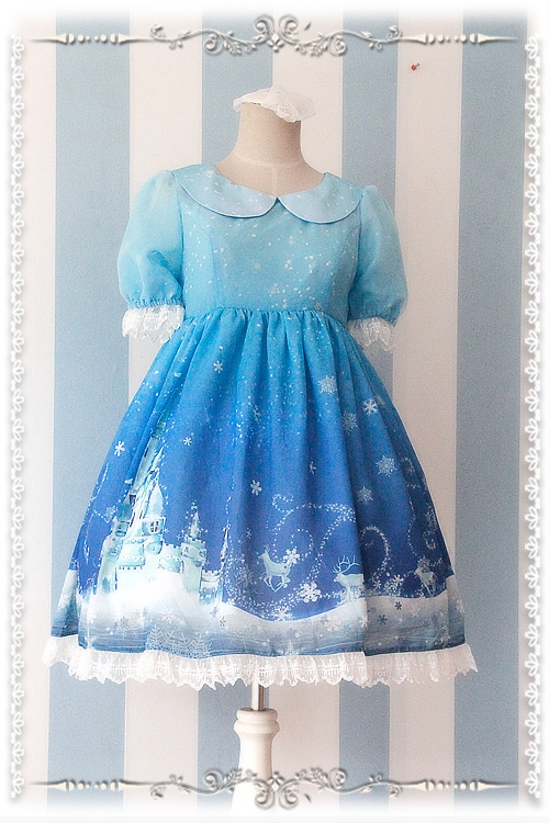 Frozen World Chiffon Infanta Lolita OP Dress