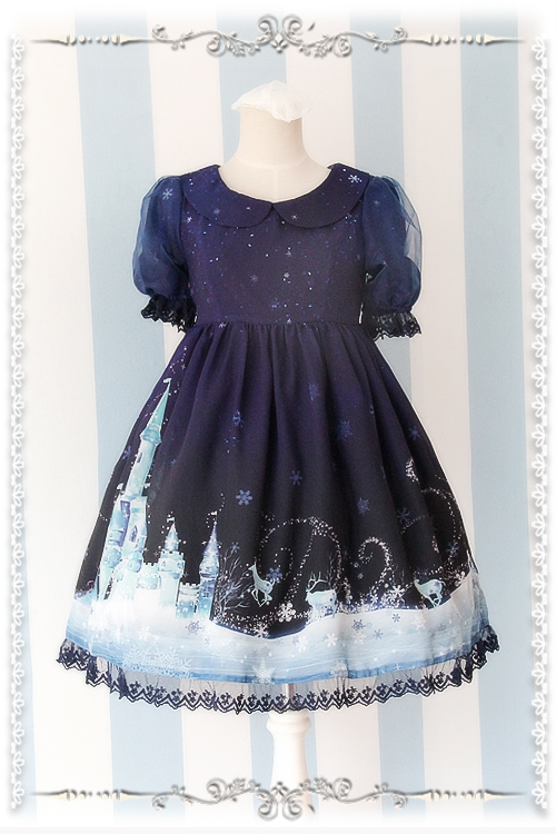 Frozen World Chiffon Infanta Lolita OP Dress