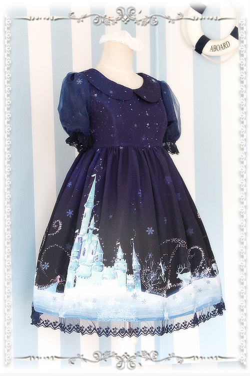 Frozen World Chiffon Infanta Lolita OP Dress