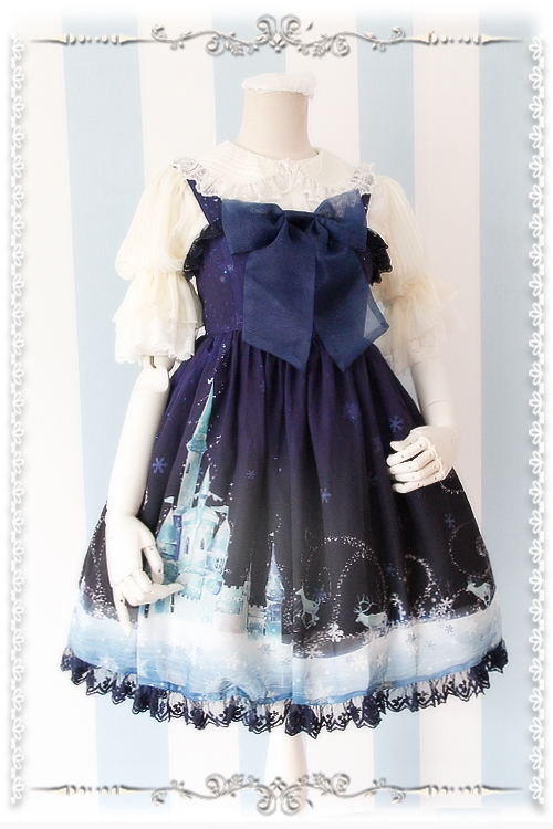 Frozen World Chiffon Infanta Lolita Jumper Dress