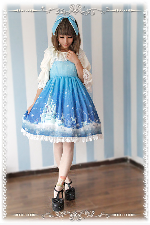 Frozen World Chiffon Infanta Lolita Jumper Dress